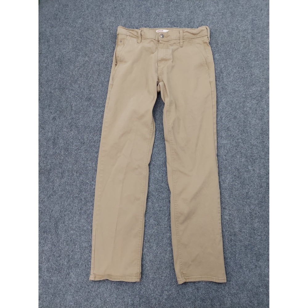 Levis Jeans Mens 32x32 (Tag 32x34) Beige Tan Hybrid Chino Athletic Fit